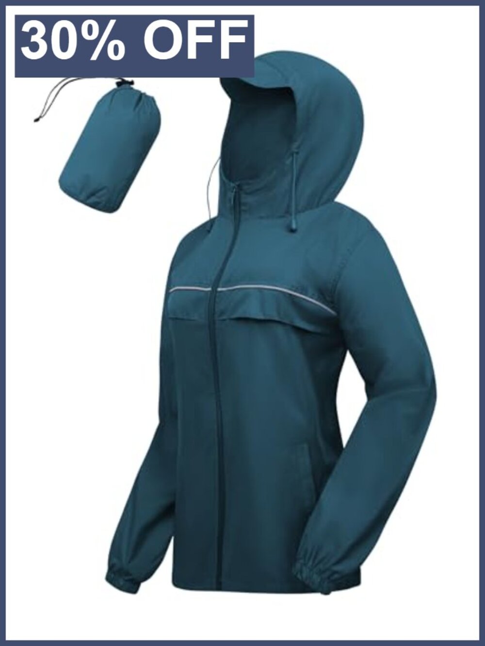 SWISSWELL Lightweight Waterproof Rain Jacket with Hood